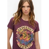 Superdry - Tattoo Rhinestone - Fitted T-shirt - Carbon Black - Korte Mouwen