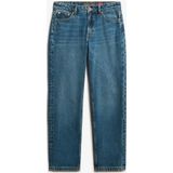Jeans - Mid Rise Straight Leg - Blauw - Katoen - Vijf Buitenzakken