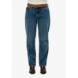 Jeans - Mid Rise Straight Leg - Blauw - Katoen - Vijf Buitenzakken