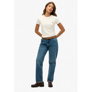 Jeans - Mid Rise Straight Leg - Blauw - Katoen - Vijf Buitenzakken