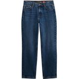 Jeans - Mid Rise Straight Leg - Blauw - Katoen - Vijf Buitenzakken
