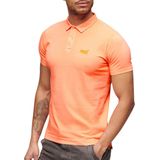 Superdry Poloshirt Essential Logo Neon Jersy Polo M1110419a Fiery Coral Mannen