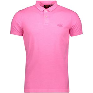 Superdry Poloshirt Essential Logo Neon Jersy Polo M1110419a Dry Fluro Pink Mannen