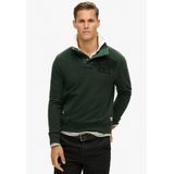 Superdry - Vintage Athletic Henley - Sweatshirt - Charcoal Marl