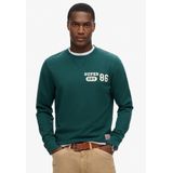 Superdry - Athletic - Sweatshirt - Grijs - Katoen - Grafische Print