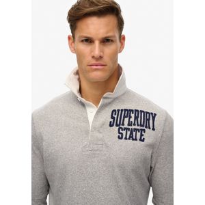 Superdry - Athletic Rugby Top - Heren - Blauw - Katoen