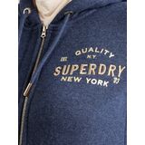 Superdry Luxe Metallic Logo Sweatshirt Met Rits Blauw Vrouw