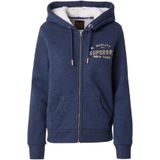 Superdry Luxe Metallic Logo Sweatshirt Met Rits Blauw Vrouw