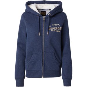 Superdry Luxe Metallic Logo Sweatshirt Met Rits Blauw Vrouw