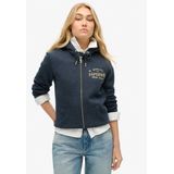 Superdry Luxe Metallic Logo Sweatshirt Met Rits