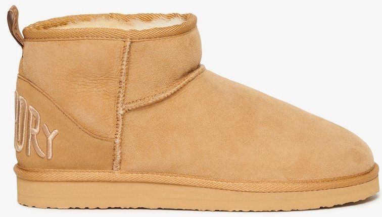Superdry - Suede Sherpa Mini Sneeuwlaarzen - Gun - Schapenvachtsuede - Laag Design