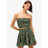 Superdry - St Tropez Paisley - Korte Rok - Met Gerimpelde Tailleband - Botanische Print