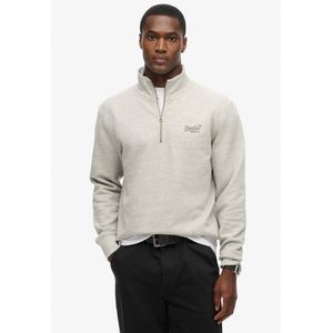 Superdry - Essential sweatshirt met logo en halve rits - Heren - Truien