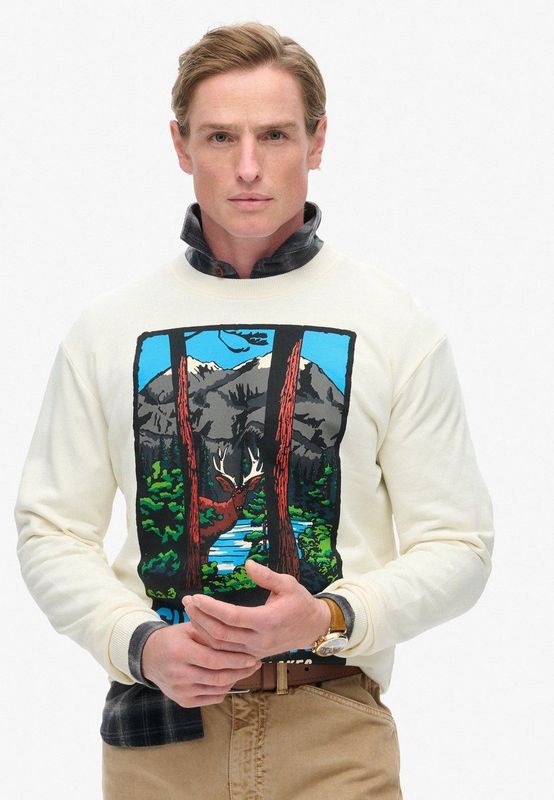Superdry - Travel Postcard Graphic - Sweatshirt - Relaxed Fit