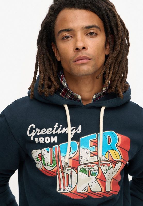 Superdry - Travel Postcard - Hoodie - Heren