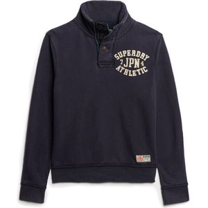 Superdry Vintage Athletic Henley Sweatshirt Blauw Man