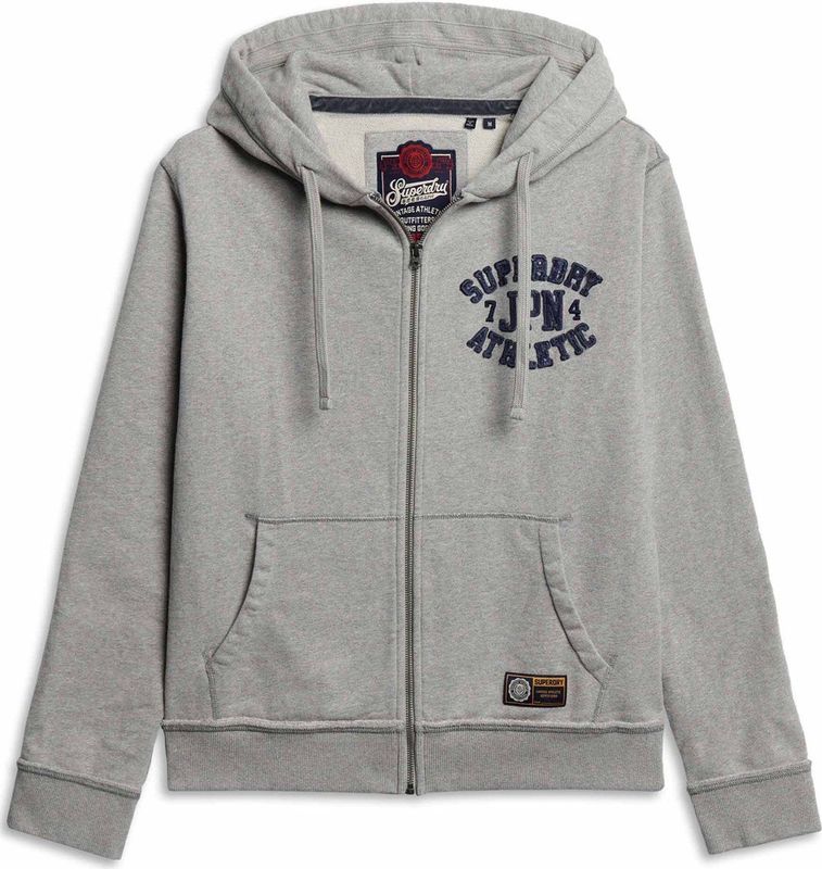 Superdry Vintage Athletic Sweatshirt Met Rits Grijs Man
