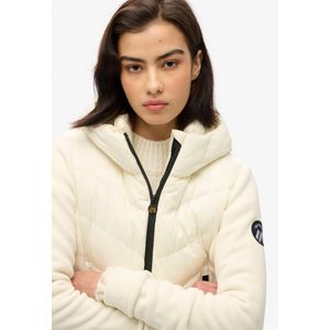 Hybride Jack - Zwart - Fleece en Gewatteerd - Capuchon en Rits