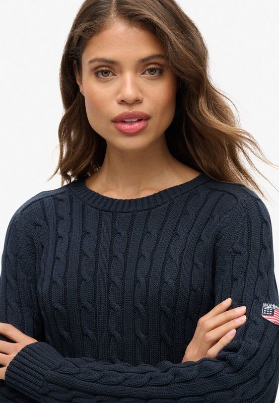 Superdry - Slouchy Kabeltrui - Gebreide Trui
