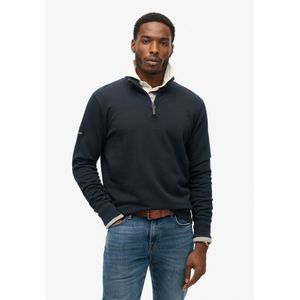 Superdry - Core Logo Henley - Sweater - Eclipse Navy - Half Rits