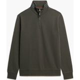 Superdry - Utility Logo Henley - Half Rits Trui - Washed Black