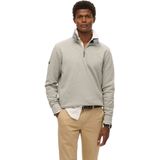 Superdry - Core Pique Henley Sweatshirt - Met Halve Rits