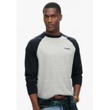 Superdry - Essential Baseball Long Sleeve T-shirt - Zwart - 100% Katoen