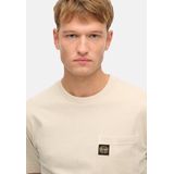 Superdry - Contrast Stitch Pocket - T-shirt - Zwart - Katoen, Losse Pasvorm