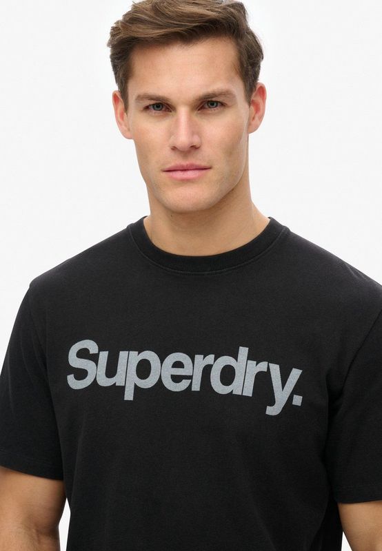 Superdry - Core Logo City T-shirt - Zwart - Katoen