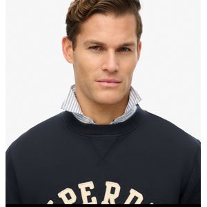 Superdry - M2014012A Vintage Athletic - Sweater - Marineblauw - Katoen
