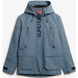 Superdry - Hooded Ultimate Embroidered Windbreaker Jacket - Zwart - 100% Gerecycled Polyester