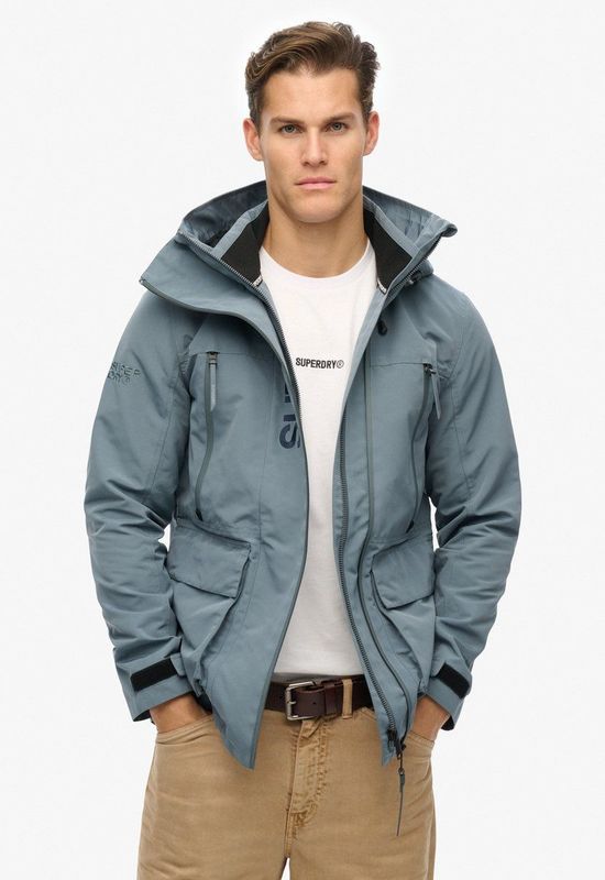 Superdry - Hooded Ultimate Embroidered Windbreaker Jacket - Zwart - 100% Gerecycled Polyester