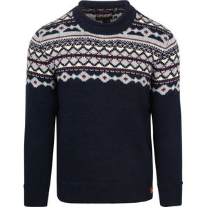 Superdry Fairisle Trui Navy - Heren