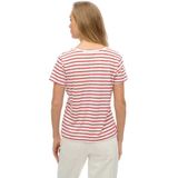 Superdry - Ruimvallend geborduurd T-shirt met V-hals - Dames - T-shirts