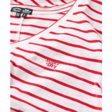 V-hals geborduurd logo gemêleerde T-shirt dames Superdry
