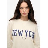 Superdry - Athletic Essential Graphic Long Sleeve Top - Zwart - 100% Katoen