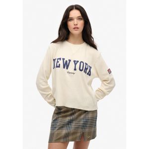 Superdry - Athletic Essential Graphic Long Sleeve Top - Zwart - 100% Katoen