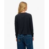 Superdry - Athletic Essential Graphic Long Sleeve Top - Zwart - 100% Katoen