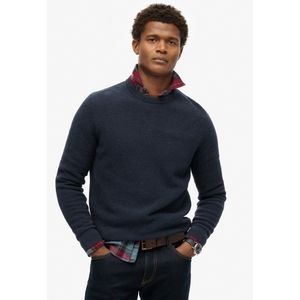 Superdry - Textured Trui - Katoen - Lange Mouwen - Crew Neck