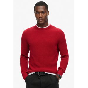 Superdry - Vintage Textured Crew Knit - Trui - Gebroken Wit - Katoen 100%