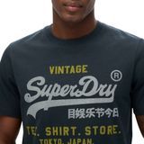Superdry - Vl Heritage Relaxed T-shirt - Zwart - 100% Katoen