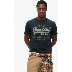 Superdry - Vl Heritage Relaxed T-shirt - Zwart - 100% Katoen
