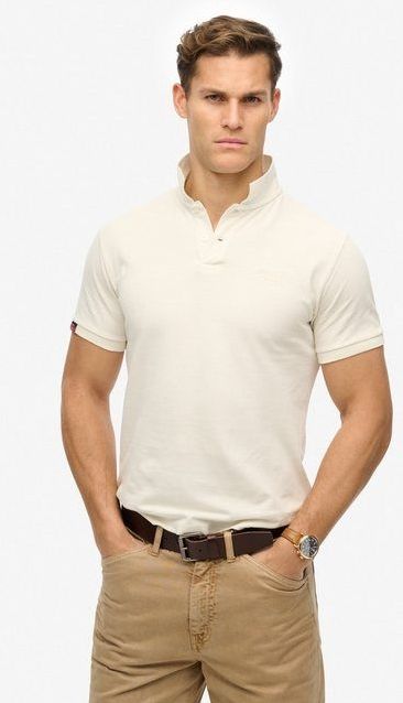 Superdry - Vintage Destroy Polo Shirt - Katoen - Zwart