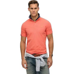 Superdry - Vint Destroy Polo - Heren - Koraal - Katoen