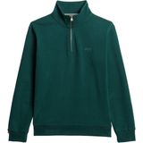 Superdry - Essential Logo Half Zip Sweatshirt - Grijs - 28% Gerecycled Polyester, 72% Katoen