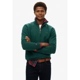 Superdry - Essential Logo Half Zip Sweatshirt - Grijs - 28% Gerecycled Polyester, 72% Katoen