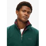 Superdry - Essential Logo Half Zip Sweatshirt - Grijs - 28% Gerecycled Polyester, 72% Katoen