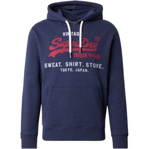 Superdry - Vl Heritage Relaxed Hoodie - Grijs - Katoen/Polyester