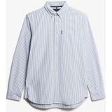 Superdry - Essentials Oxford Overhemd - Blauw - Biologisch Katoen