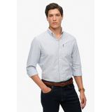 Superdry - Essentials Oxford Overhemd - Blauw - Biologisch Katoen